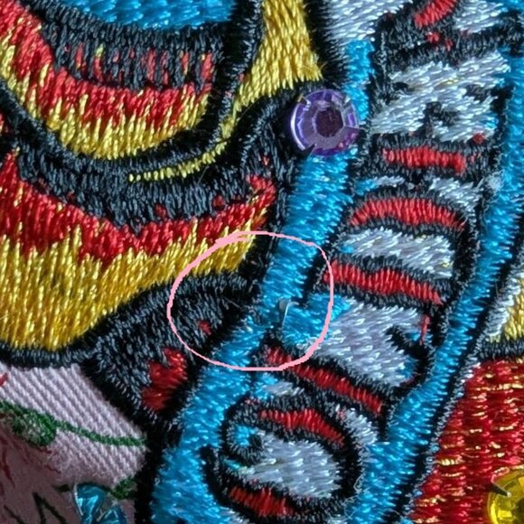 Don Ed Hardy Rhinestone Mesh Hot Pink Hat - Heart & Skull 2000s Y2K Vintage - Picture 4 of 8